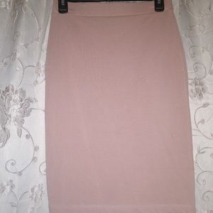 Beige Pencil Skirt
